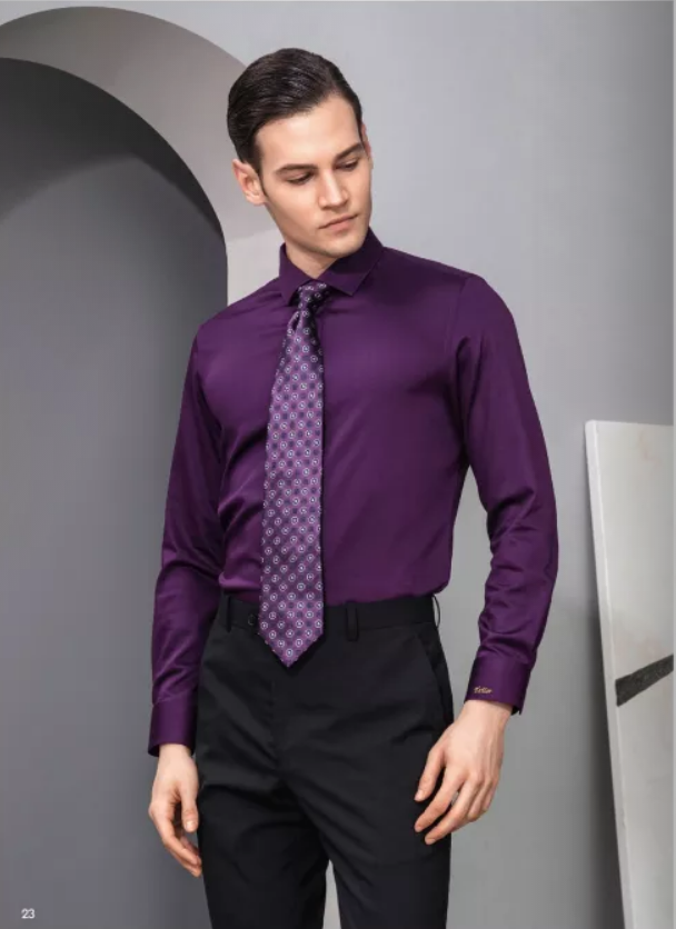紫色商务衬衫